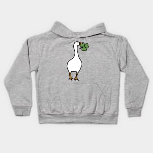 White Goose Steals Shamrock Kids Hoodie